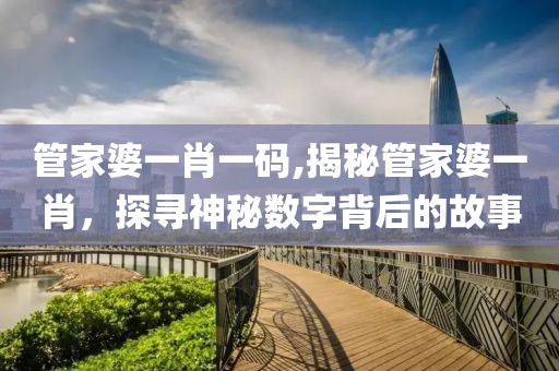 管家婆一肖一码,揭秘管家婆一肖，探寻神秘数字背后的故事