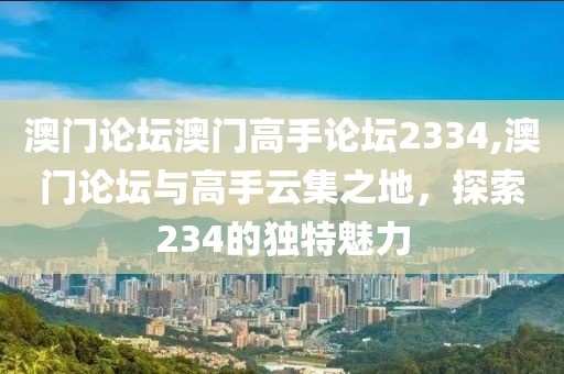 澳门论坛澳门高手论坛2334,澳门论坛与高手云集之地，探索234的独特魅力