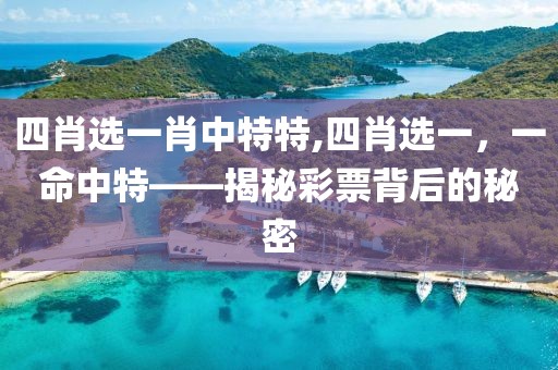 四肖选一肖中特特,四肖选一，一命中特——揭秘彩票背后的秘密