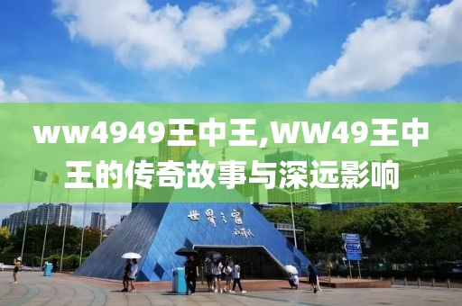 ww4949王中王,WW49王中王的传奇故事与深远影响