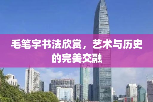 毛笔字书法欣赏，艺术与历史的完美交融