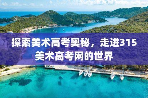 探索美术高考奥秘，走进315美术高考网的世界