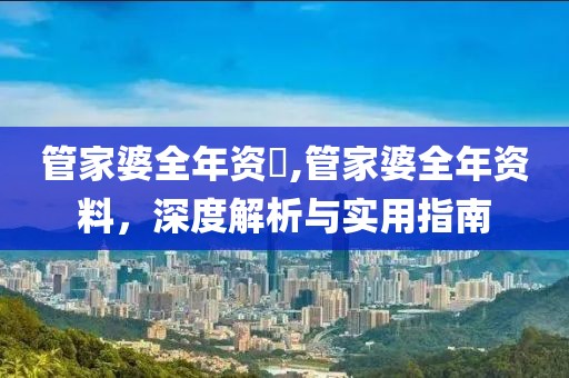 管家婆全年资枓,管家婆全年资料，深度解析与实用指南