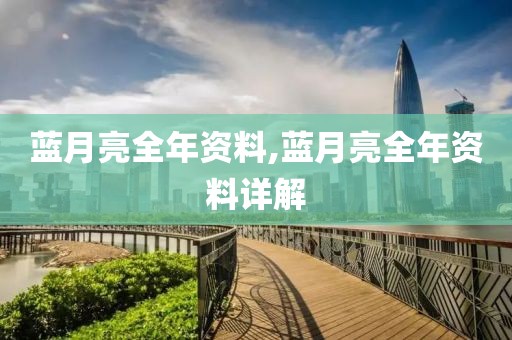 蓝月亮全年资料,蓝月亮全年资料详解