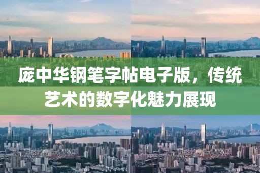 庞中华钢笔字帖电子版，传统艺术的数字化魅力展现