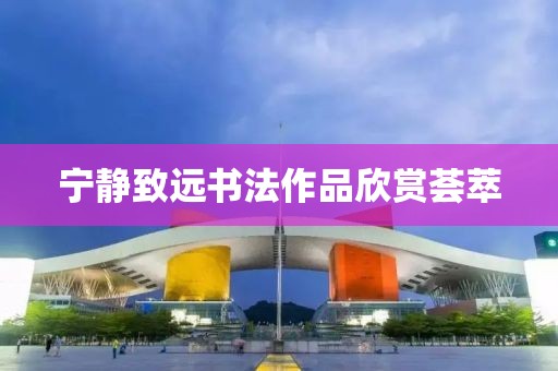 宁静致远书法作品欣赏荟萃