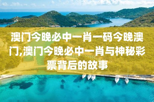 澳门今晚必中一肖一码今晚澳门,澳门今晚必中一肖与神秘彩票背后的故事