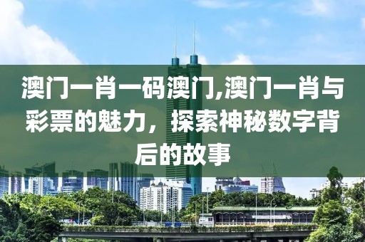 澳门一肖一码澳门,澳门一肖与彩票的魅力，探索神秘数字背后的故事