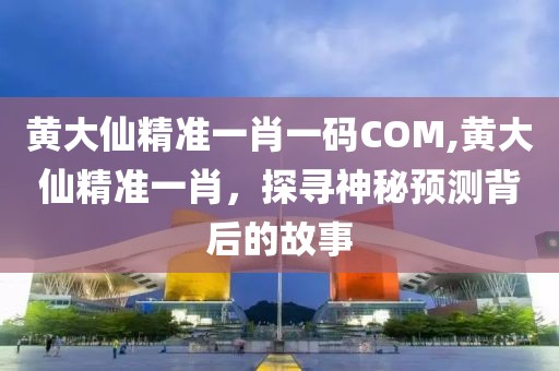 黄大仙精准一肖一码COM,黄大仙精准一肖，探寻神秘预测背后的故事
