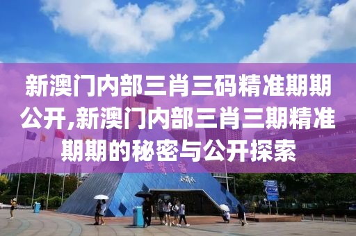 新澳门内部三肖三码精准期期公开,新澳门内部三肖三期精准期期的秘密与公开探索