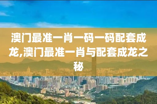 澳门最准一肖一码一码配套成龙,澳门最准一肖与配套成龙之秘
