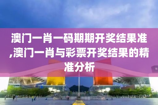 澳门一肖一码期期开奖结果准,澳门一肖与彩票开奖结果的精准分析