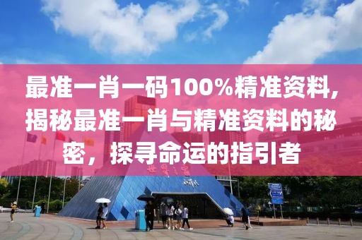 最准一肖一码100%精准资料,揭秘最准一肖与精准资料的秘密，探寻命运的指引者