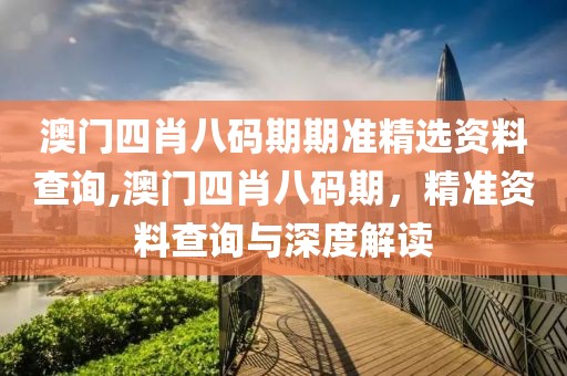 澳门四肖八码期期准精选资料查询,澳门四肖八码期，精准资料查询与深度解读