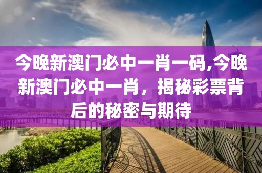 今晚新澳门必中一肖一码,今晚新澳门必中一肖，揭秘彩票背后的秘密与期待