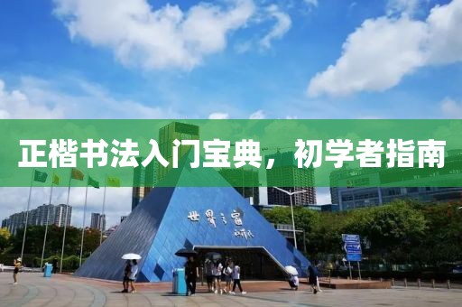 正楷书法入门宝典，初学者指南