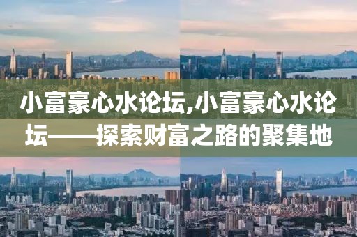 小富豪心水论坛,小富豪心水论坛——探索财富之路的聚集地