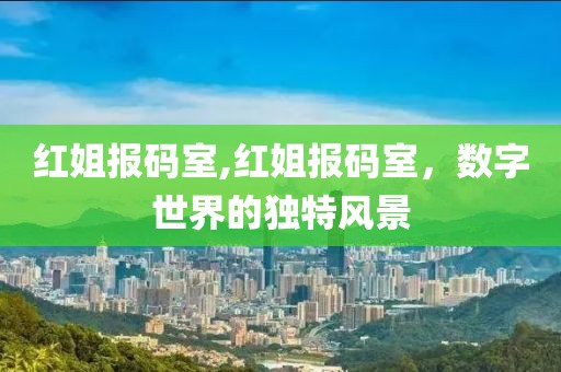 红姐报码室,红姐报码室，数字世界的独特风景