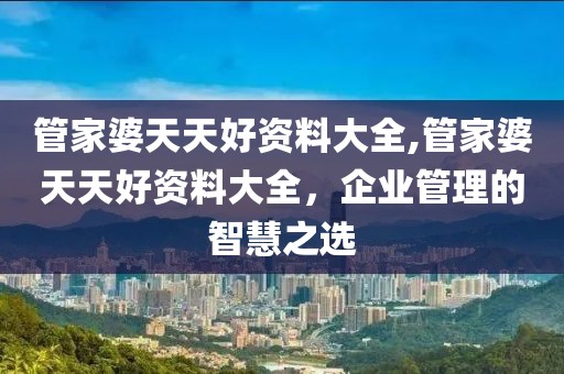 管家婆天天好资料大全,管家婆天天好资料大全，企业管理的智慧之选