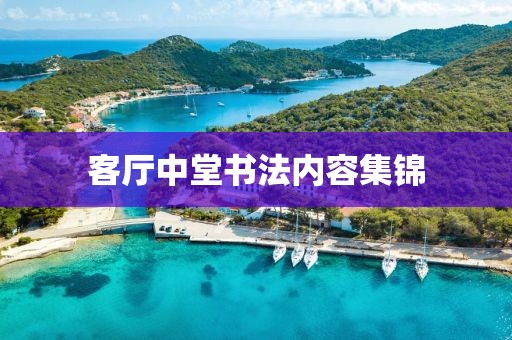 客厅中堂书法内容集锦