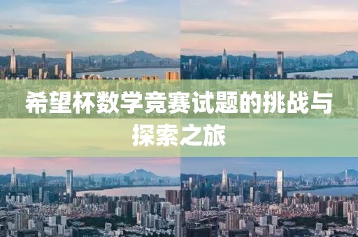 希望杯数学竞赛试题的挑战与探索之旅