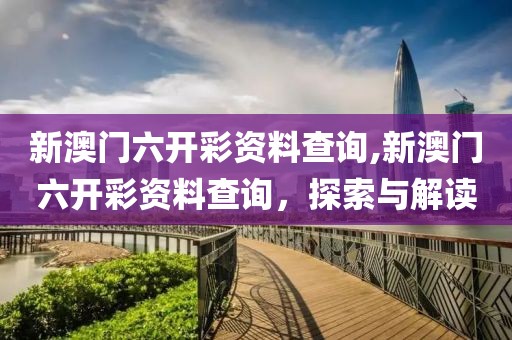 新澳门六开彩资料查询,新澳门六开彩资料查询，探索与解读