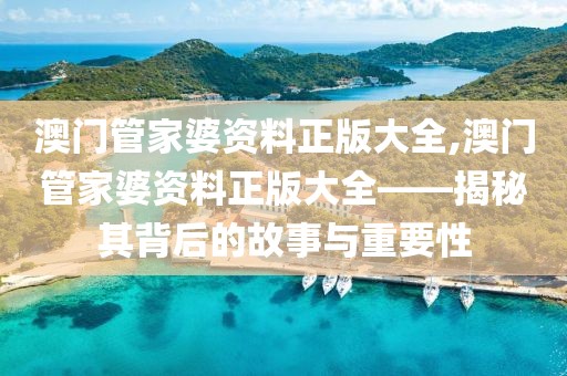 澳门管家婆资料正版大全,澳门管家婆资料正版大全——揭秘其背后的故事与重要性
