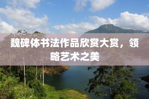 魏碑体书法作品欣赏大赏，领略艺术之美