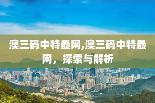 澳三码中特最网,澳三码中特最网，探索与解析