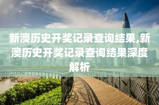 新澳历史开奖记录查询结果,新澳历史开奖记录查询结果深度解析