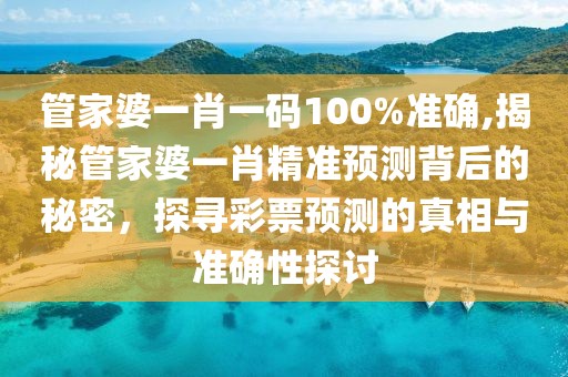管家婆一肖一码100%准确,揭秘管家婆一肖精准预测背后的秘密，探寻彩票预测的真相与准确性探讨