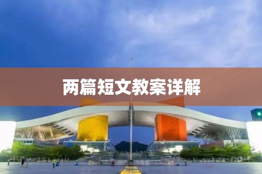 两篇短文教案详解