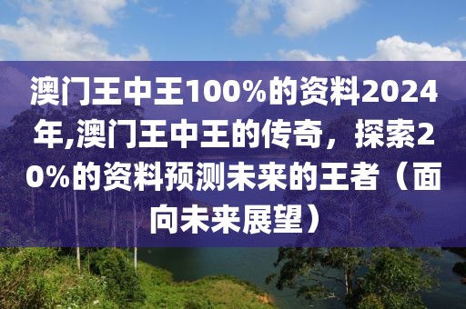 澳门王中王100%的资料2024年,澳门王中王的传奇，探索20%的资料预测未来的王者（面向未来展望）