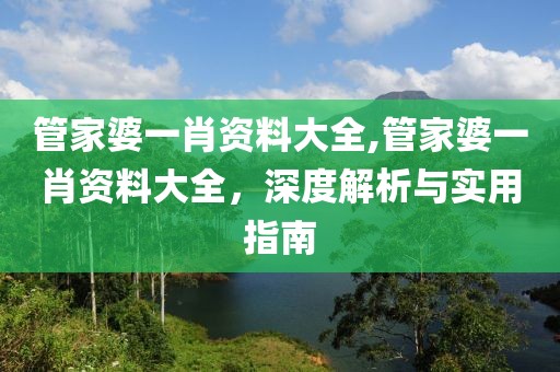 管家婆一肖资料大全,管家婆一肖资料大全，深度解析与实用指南
