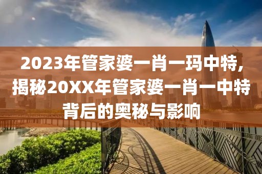 2023年管家婆一肖一玛中特,揭秘20XX年管家婆一肖一中特背后的奥秘与影响