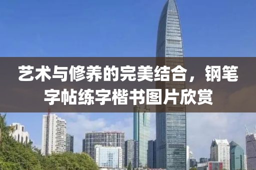 艺术与修养的完美结合，钢笔字帖练字楷书图片欣赏