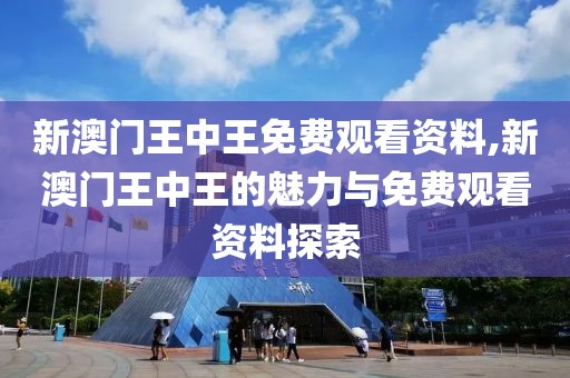 新澳门王中王免费观看资料,新澳门王中王的魅力与免费观看资料探索