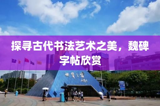 探寻古代书法艺术之美，魏碑字帖欣赏