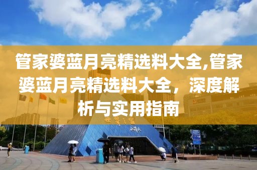 管家婆蓝月亮精选料大全,管家婆蓝月亮精选料大全，深度解析与实用指南