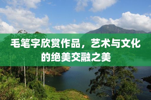 毛笔字欣赏作品，艺术与文化的绝美交融之美