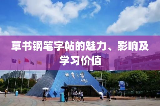 草书钢笔字帖的魅力、影响及学习价值