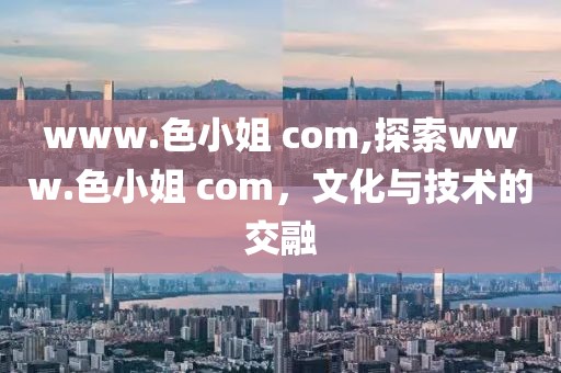 www.色小姐 com,探索www.色小姐 com，文化与技术的交融