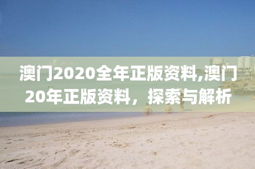 澳门2020全年正版资料,澳门20年正版资料，探索与解析