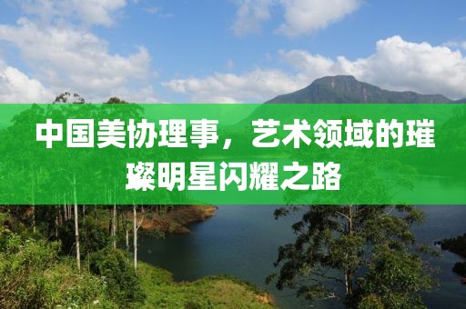 中国美协理事，艺术领域的璀璨明星闪耀之路