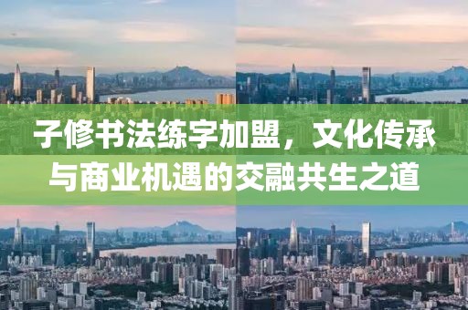 子修书法练字加盟，文化传承与商业机遇的交融共生之道