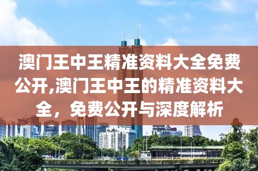 澳门王中王精准资料大全免费公开,澳门王中王的精准资料大全，免费公开与深度解析