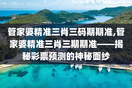 管家婆精准三肖三码期期准,管家婆精准三肖三期期准——揭秘彩票预测的神秘面纱