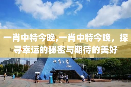 一肖中特今晚,一肖中特今晚，探寻幸运的秘密与期待的美好