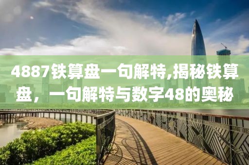 4887铁算盘一句解特,揭秘铁算盘，一句解特与数字48的奥秘