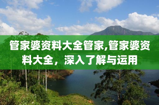 管家婆资料大全管家,管家婆资料大全，深入了解与运用